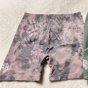 Darc Sport Pink and Black Tie-Dye Shorts